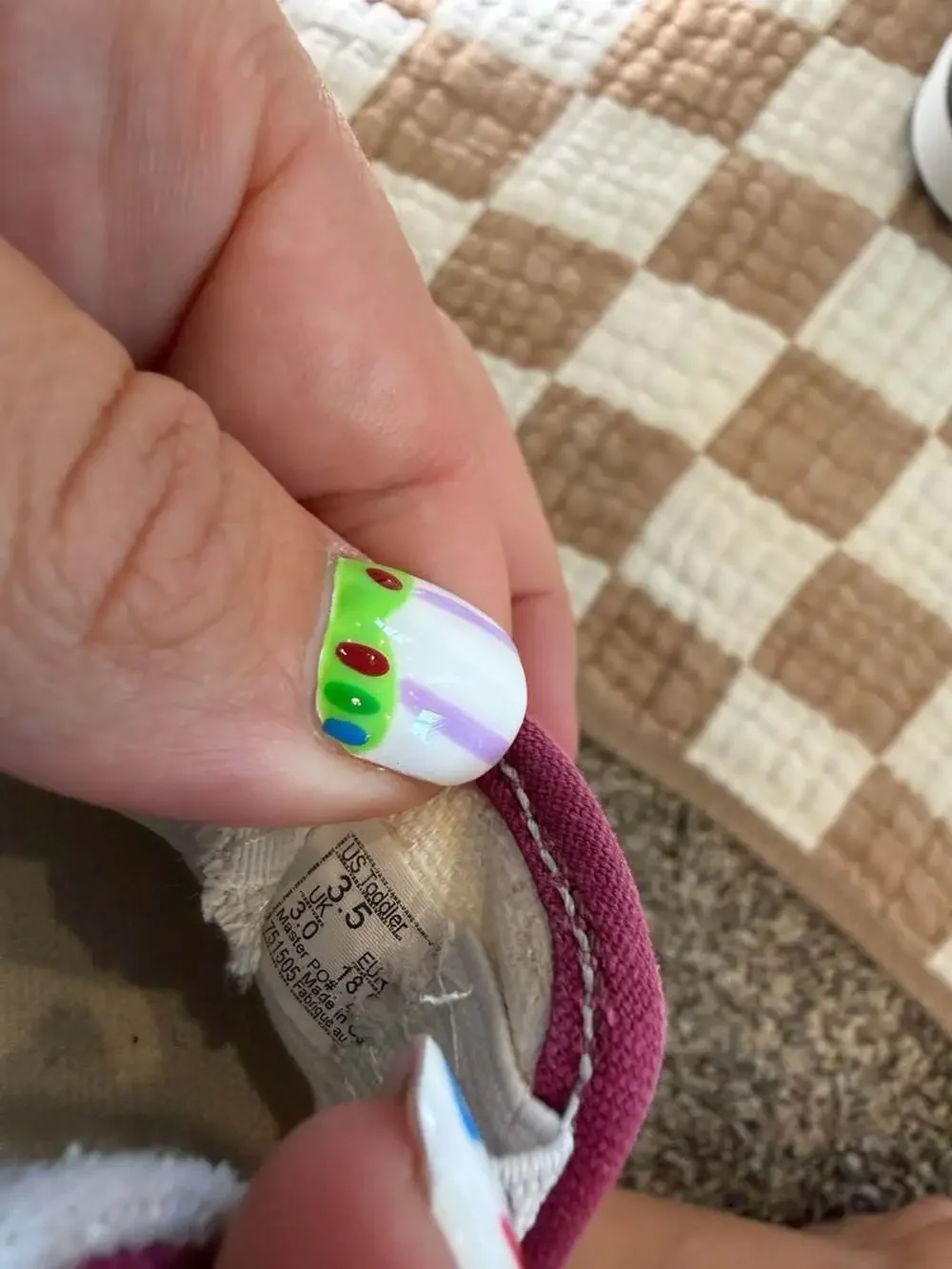 Vans Checkerboard Slip On Toddler Shoes Maroon White